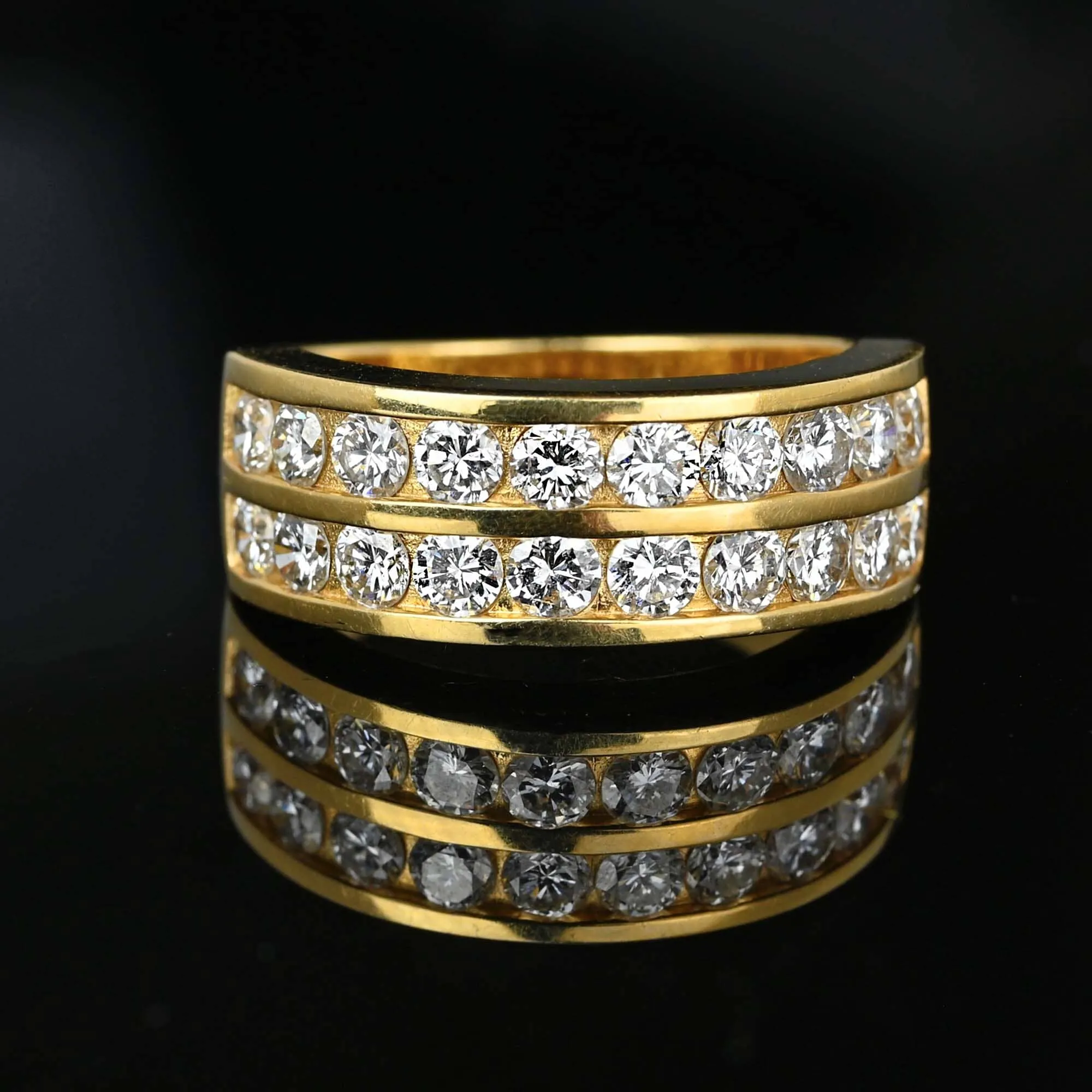 14K Gold Half Eternity 1.25 Carat Diamond Ring Band