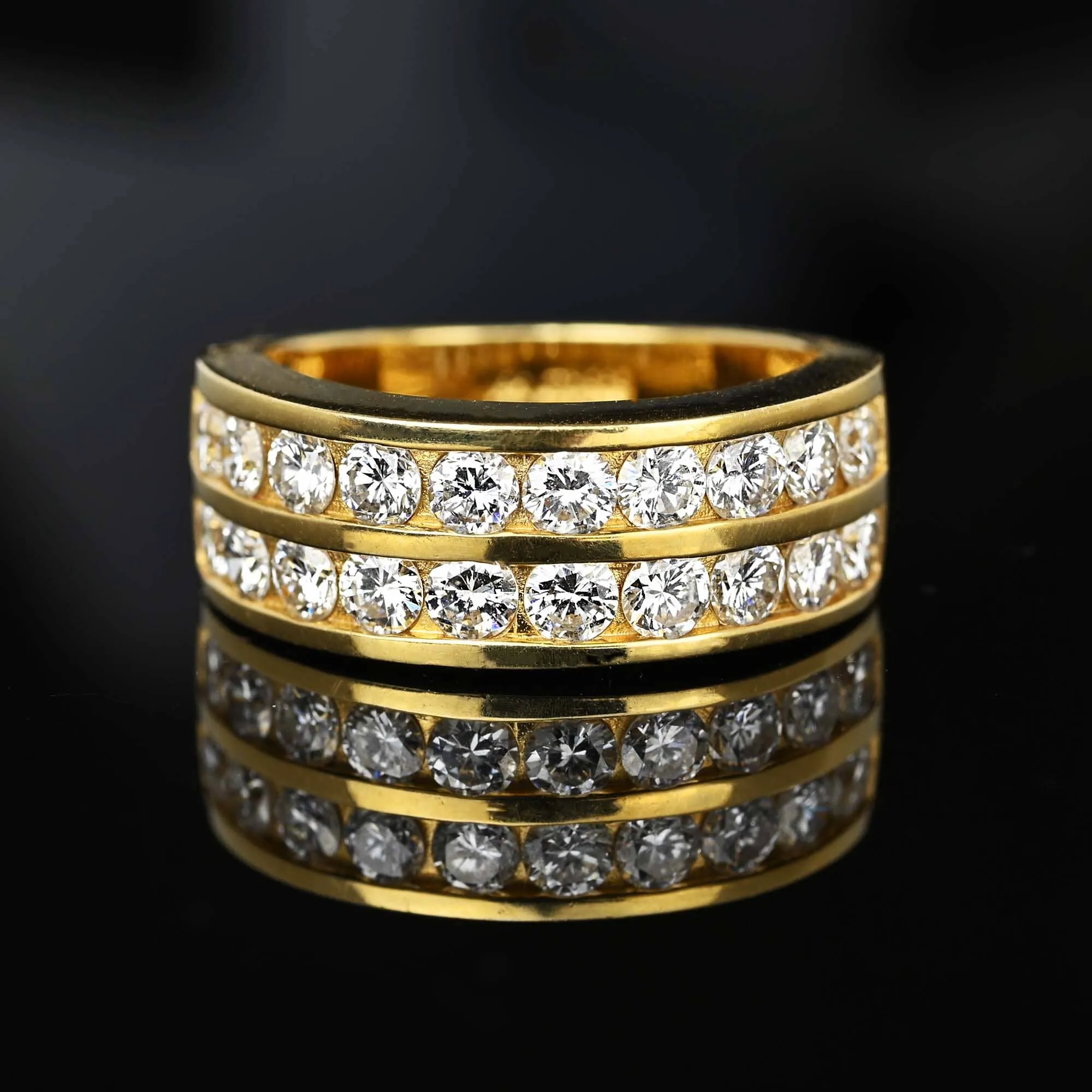 14K Gold Half Eternity 1.25 Carat Diamond Ring Band