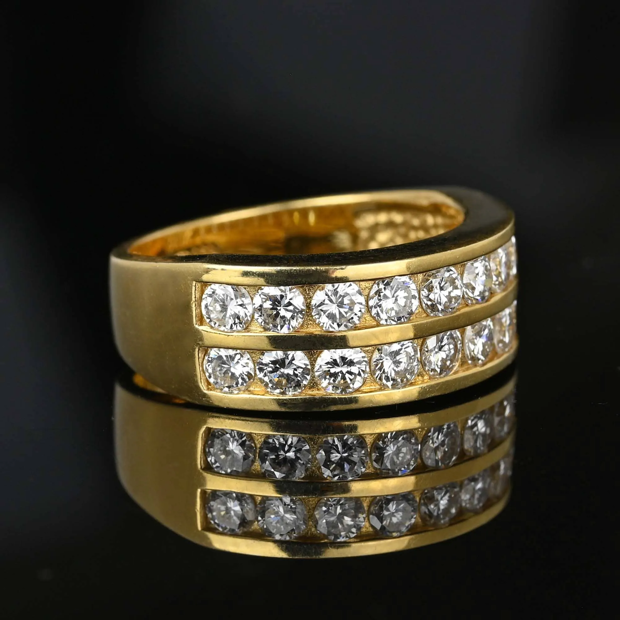 14K Gold Half Eternity 1.25 Carat Diamond Ring Band