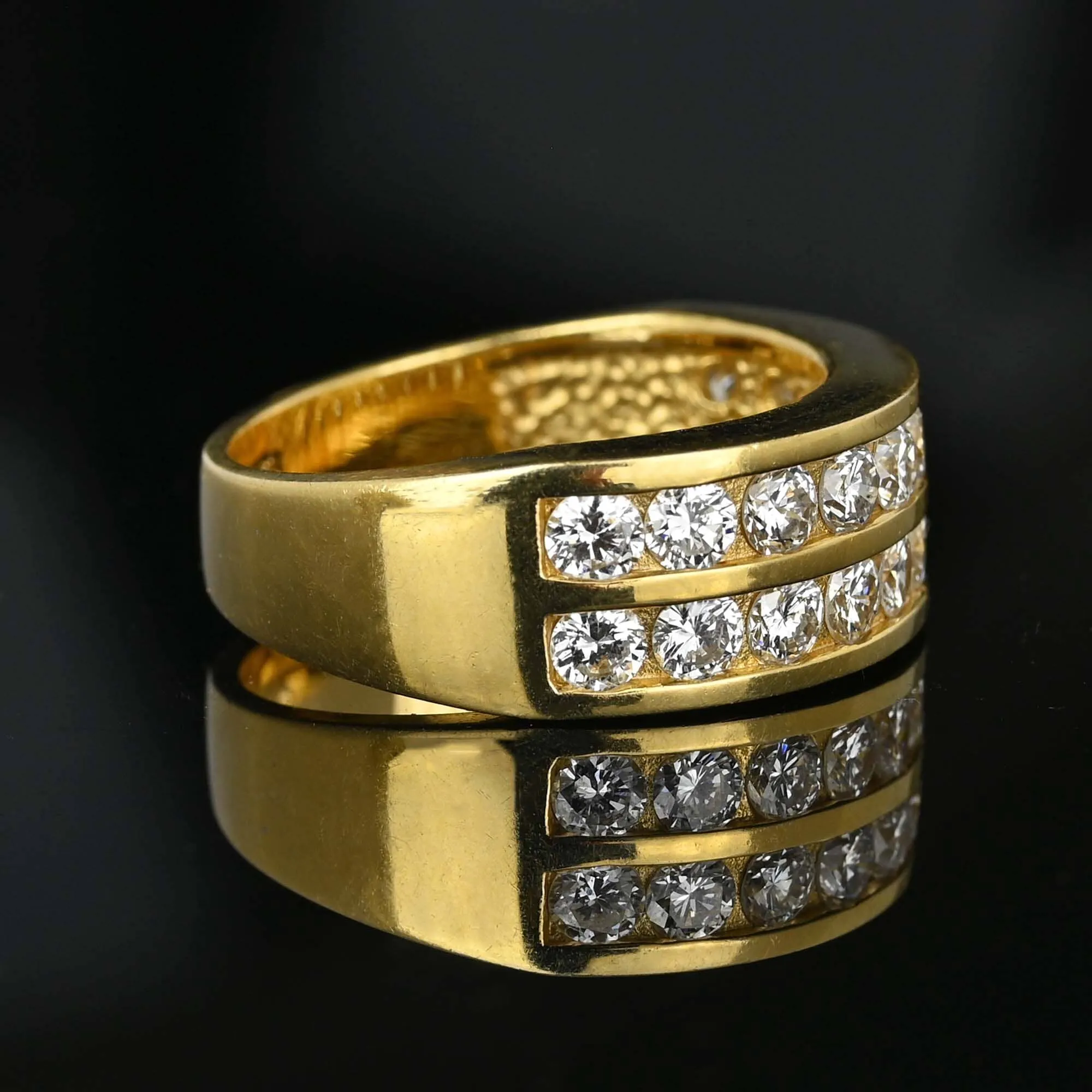 14K Gold Half Eternity 1.25 Carat Diamond Ring Band