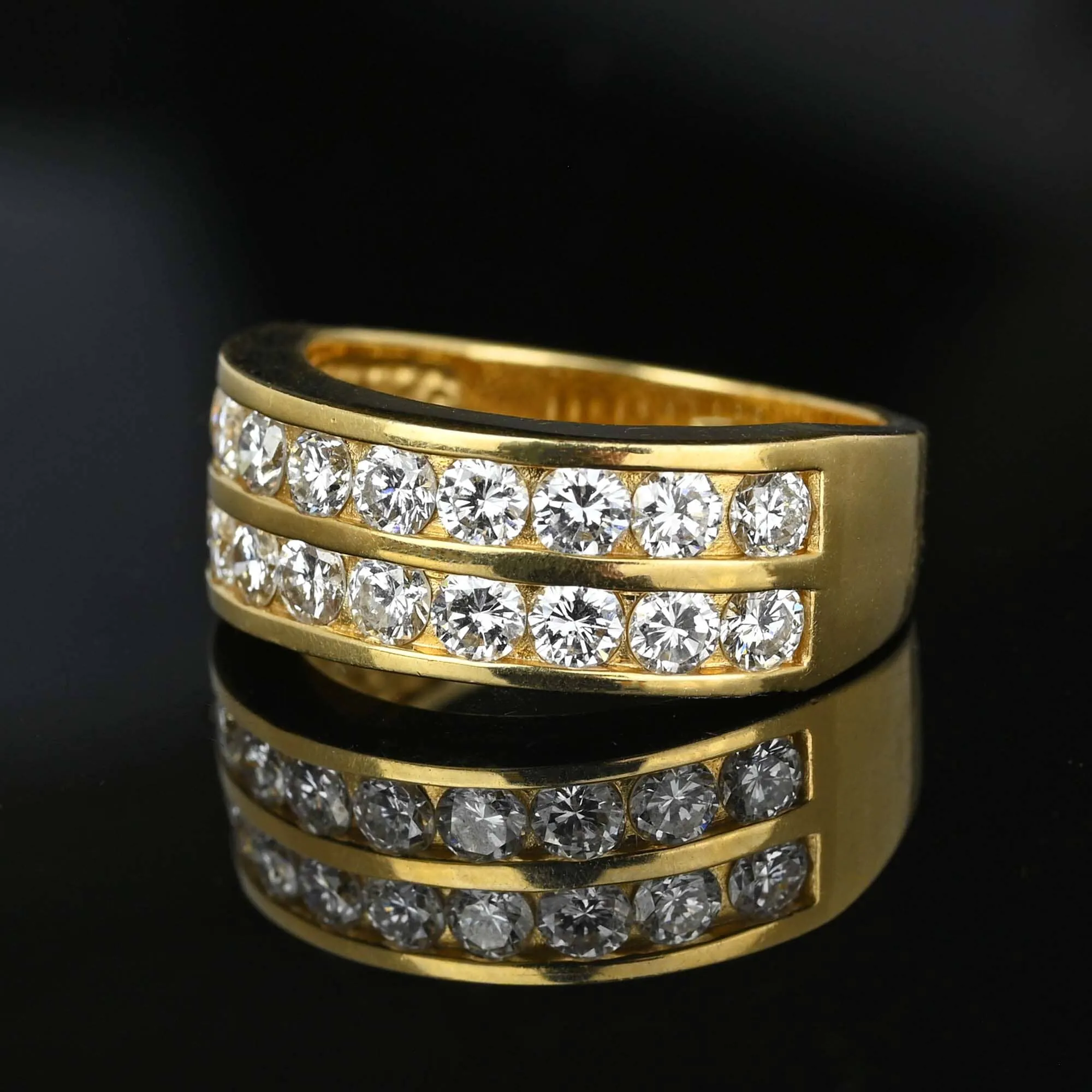 14K Gold Half Eternity 1.25 Carat Diamond Ring Band