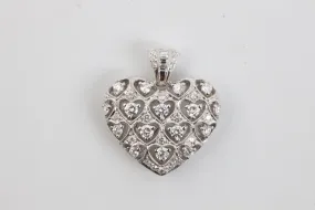 18k White Gold 0.73tcw Diamond Heart Pendant (4.71g.)