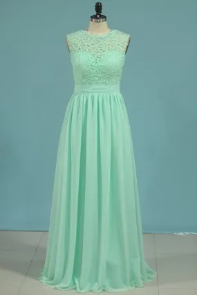 2024 New Arrival Scoop A Line Prom Dresses Chiffon PH5NL4MX