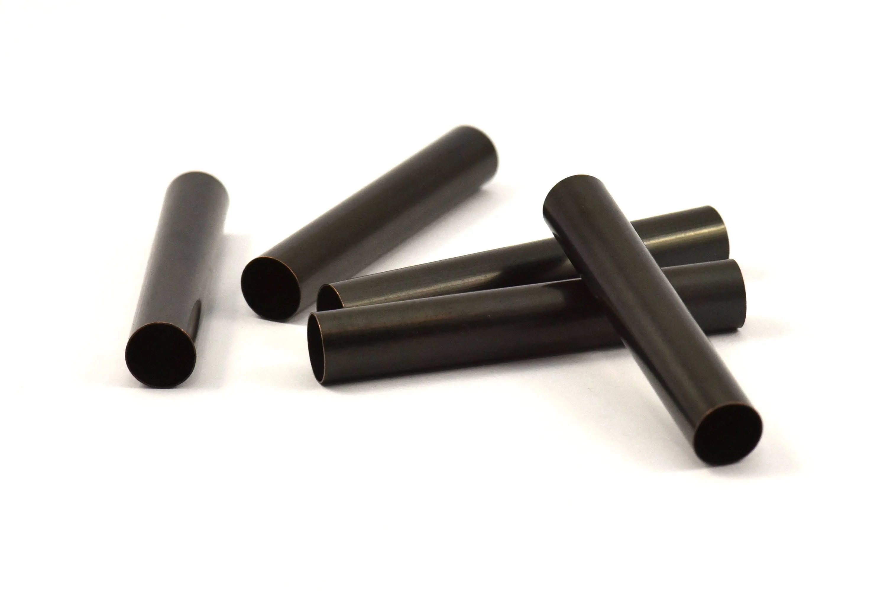 50mm Black Tubes 6 Oxidized Brass Tubes (8x50mm) Bs 1548 S037