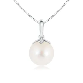 8mm Freshwater Cultured Pearl Drop Pendant