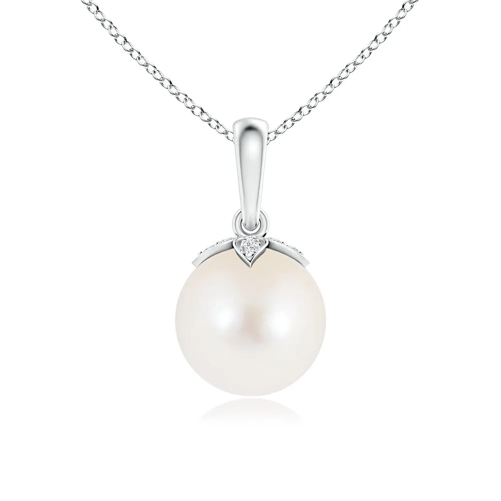 8mm Freshwater Cultured Pearl Drop Pendant