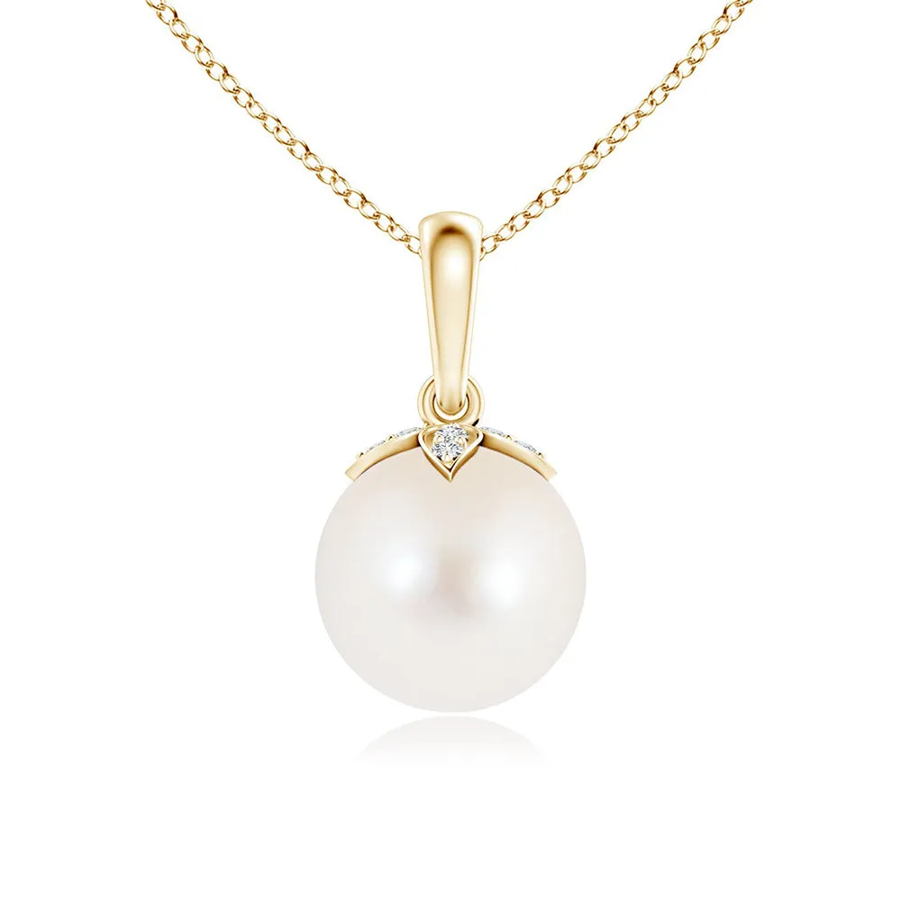 8mm Freshwater Cultured Pearl Drop Pendant