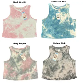 90 Degree by Reflex Women's Sporty Tie Dye Crop Muscle Tank Top