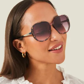 Accessorize London Women's Oversized Resin Frame Sunglasses