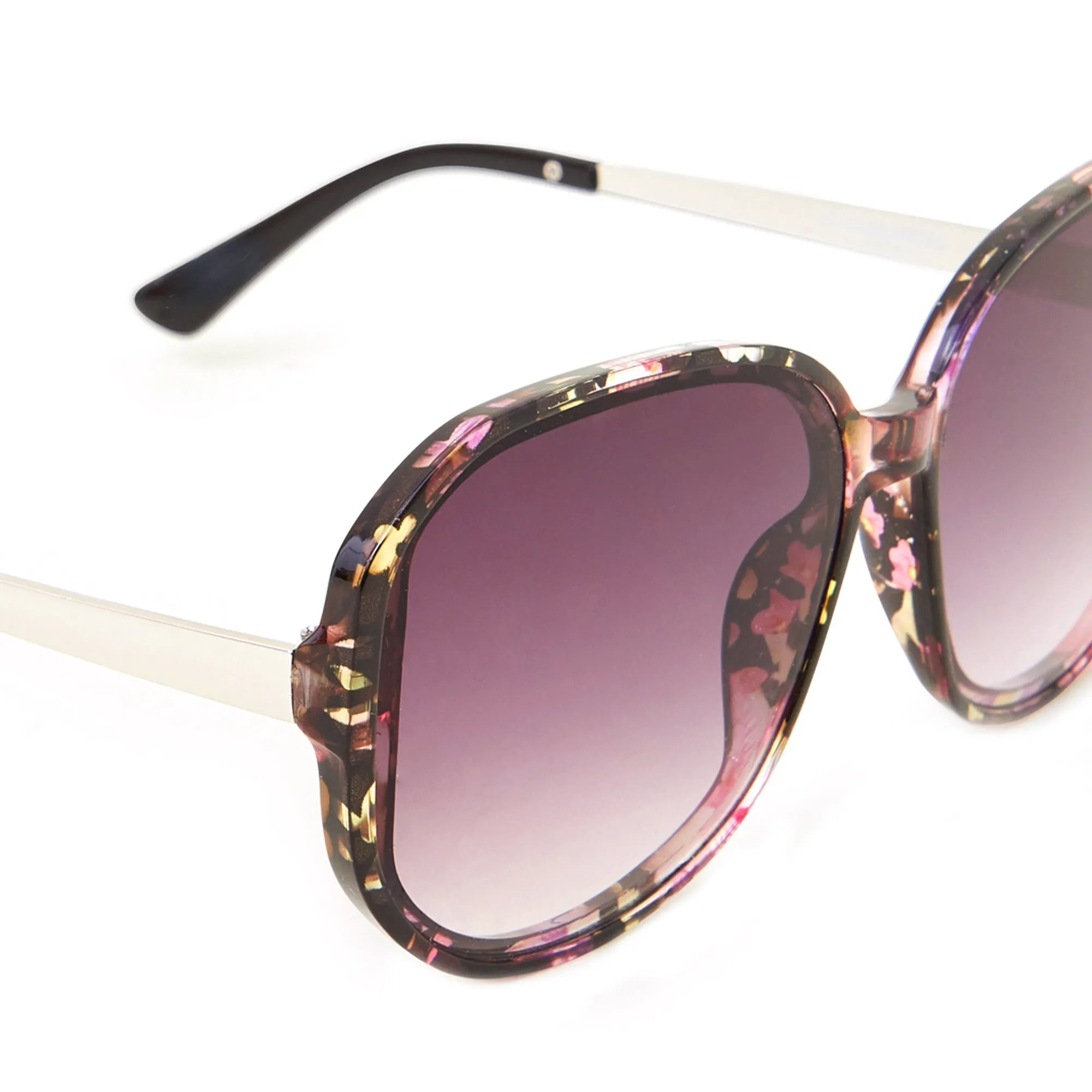 Accessorize London Women's Oversized Resin Frame Sunglasses