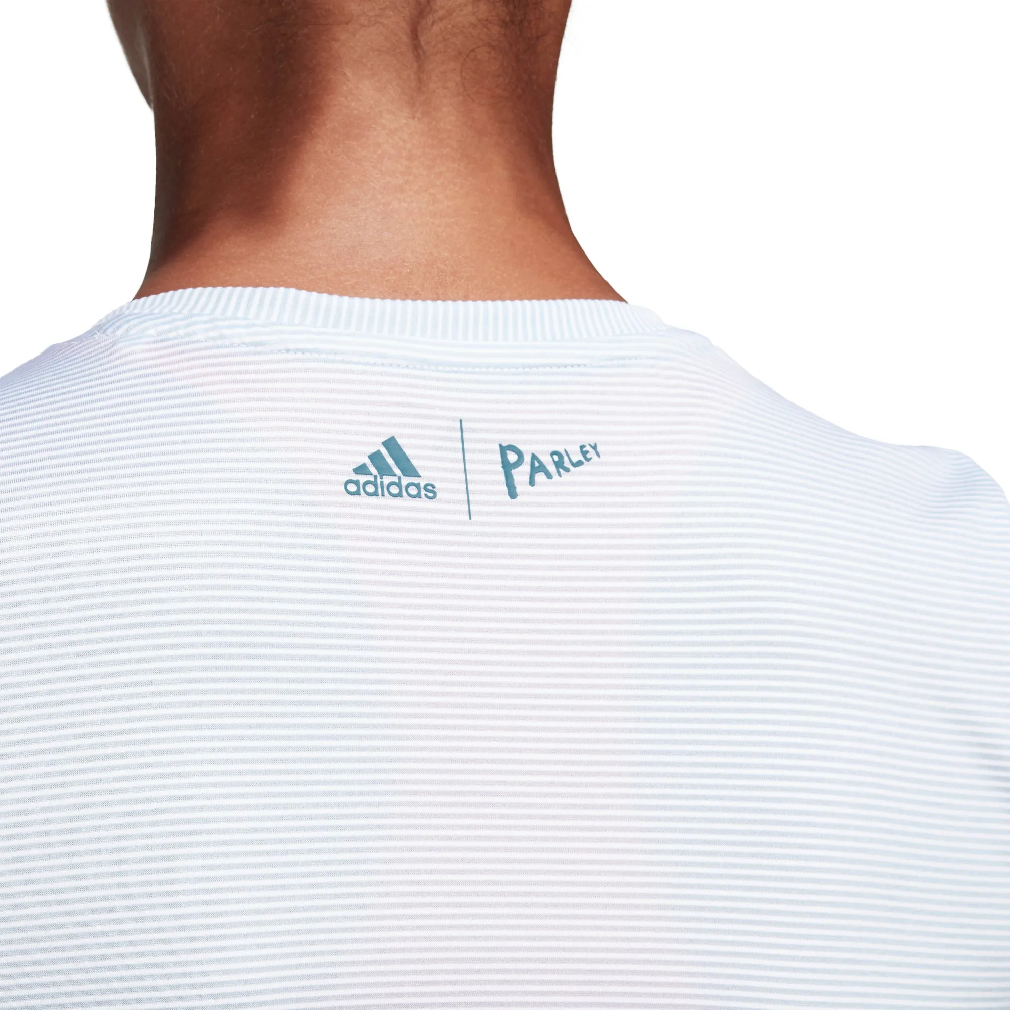 adidas Women's T-shirt - Parley White/Blue DP0270