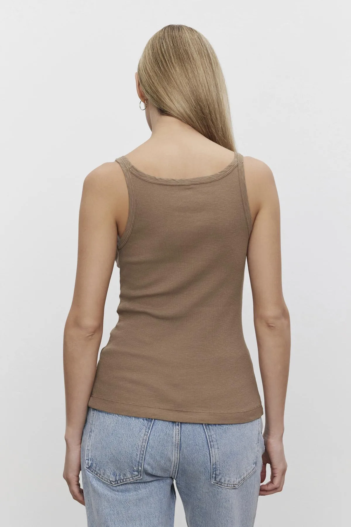 ALIZA RIBBED COTTON LAYERING TANK