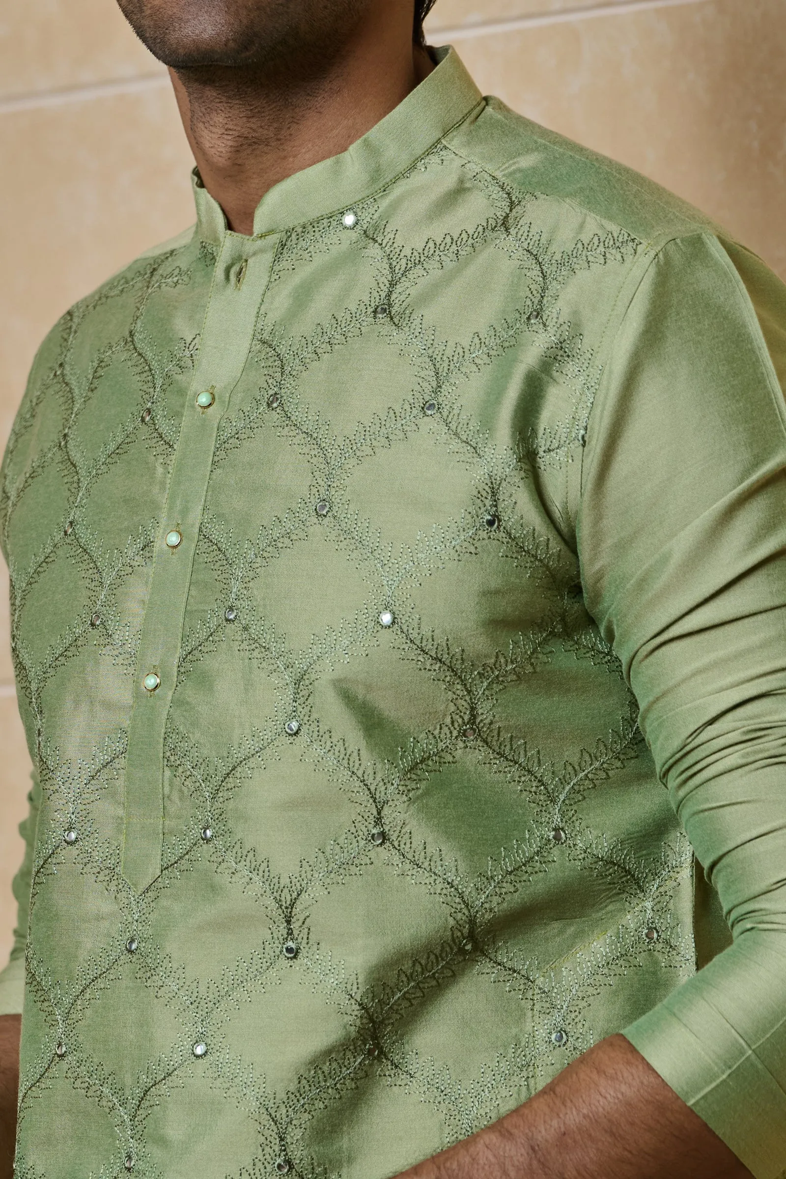 All Over Embroidered Kurta Set