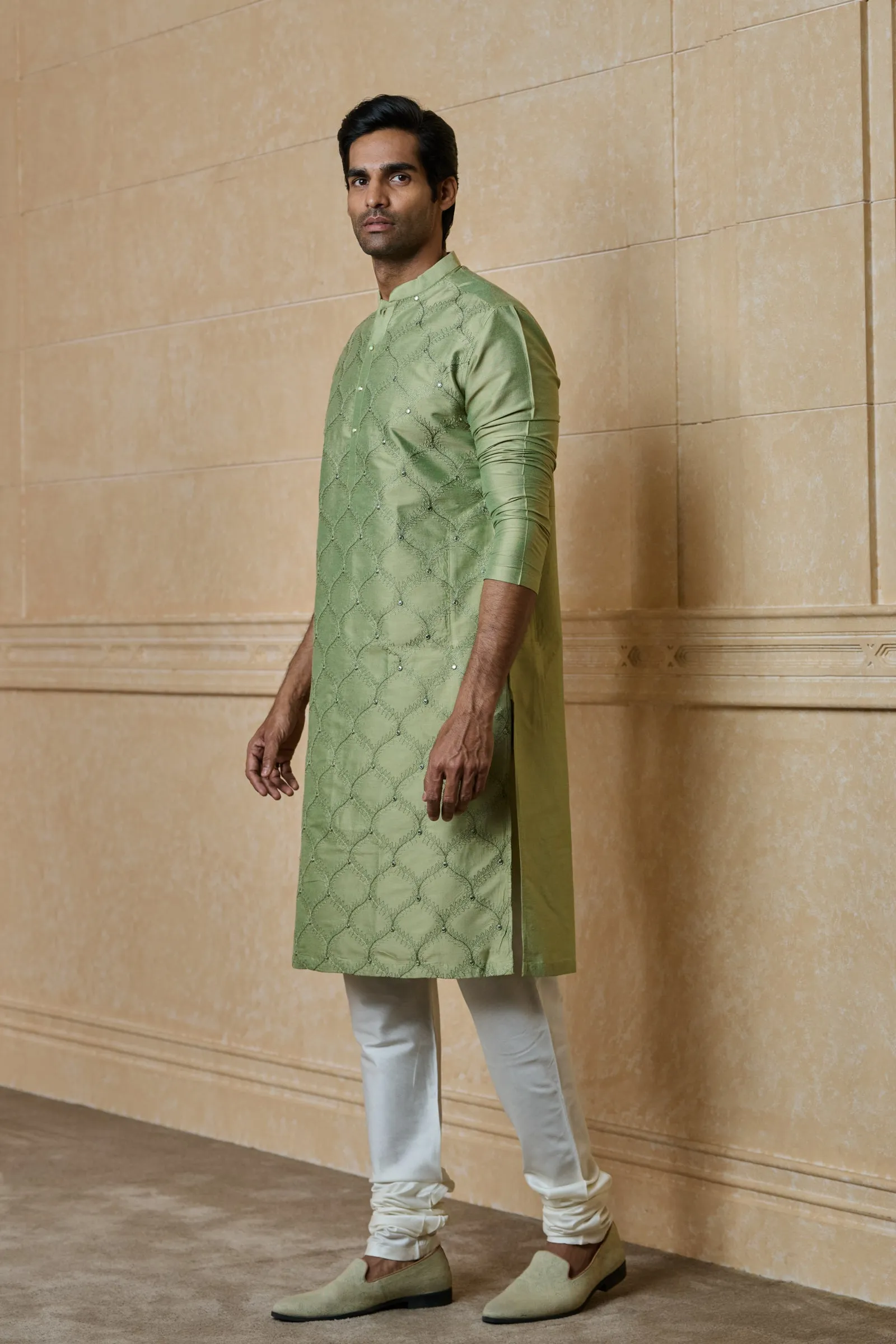 All Over Embroidered Kurta Set