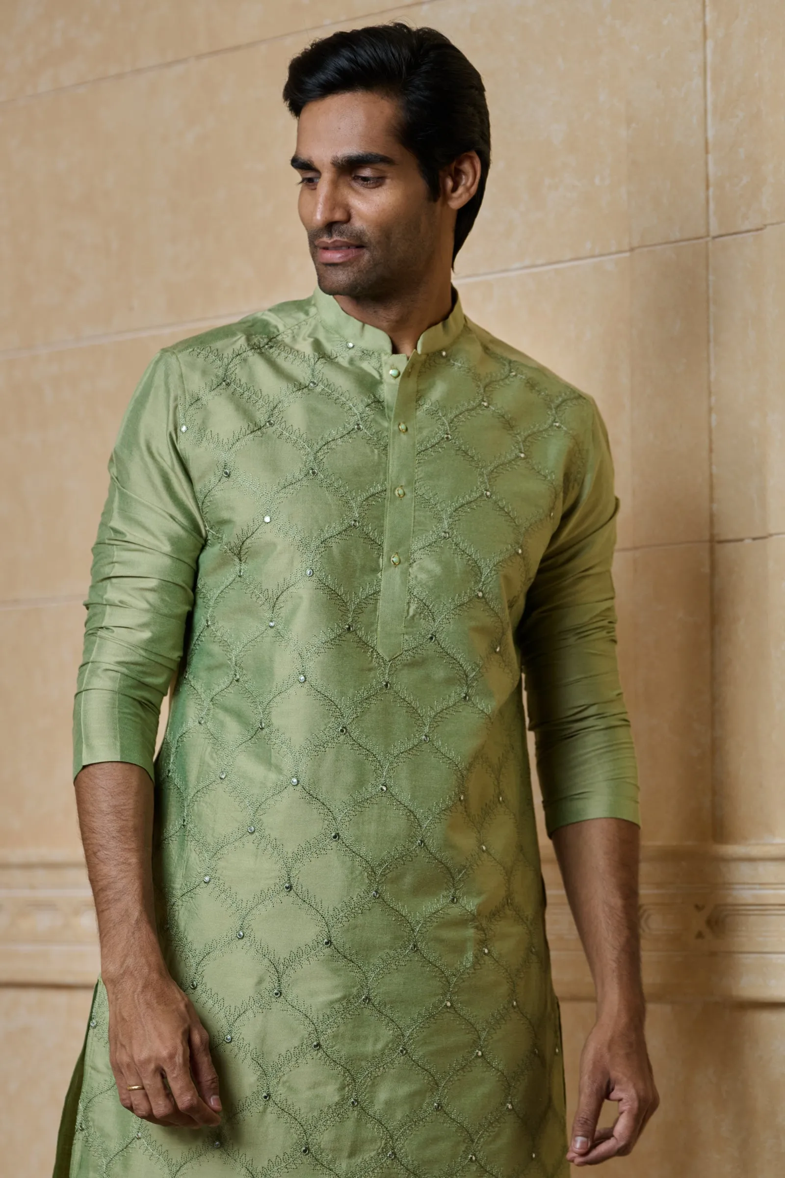 All Over Embroidered Kurta Set