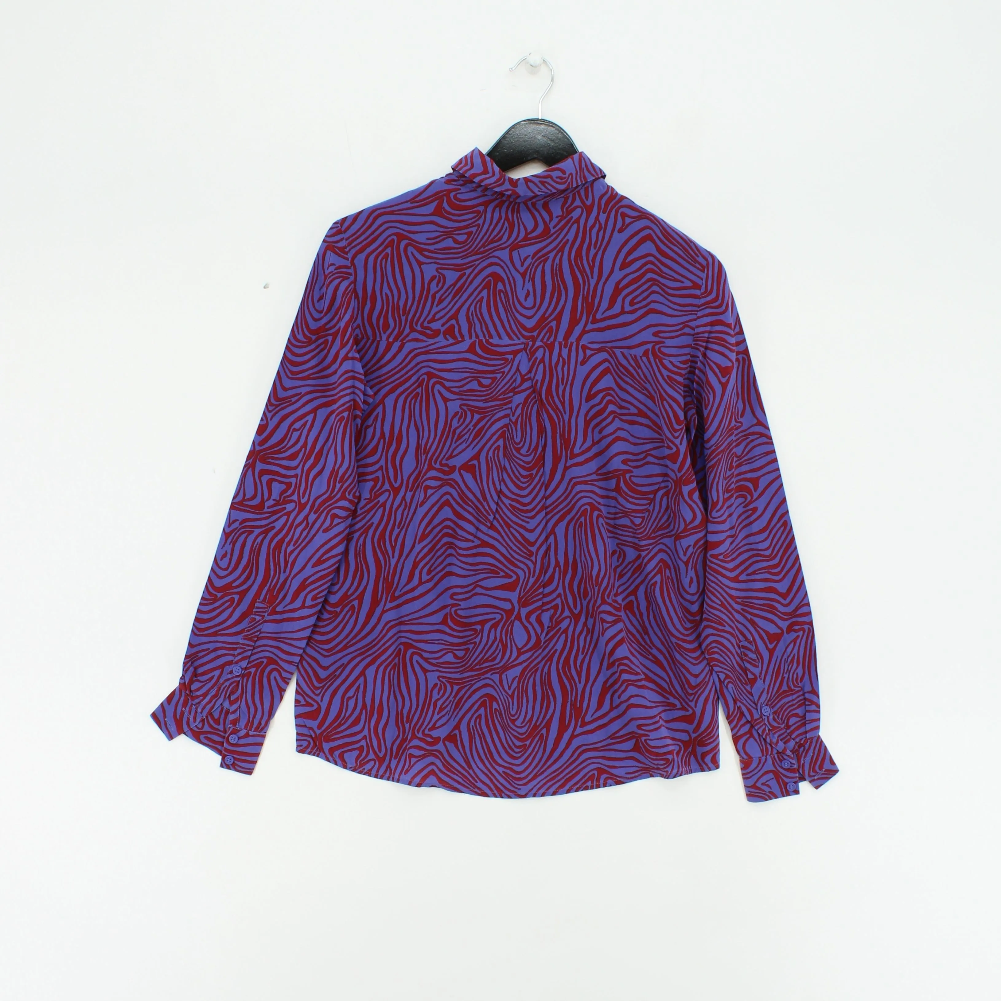 & Other Stories Women's Blouse UK 8 Purple 100% Silk