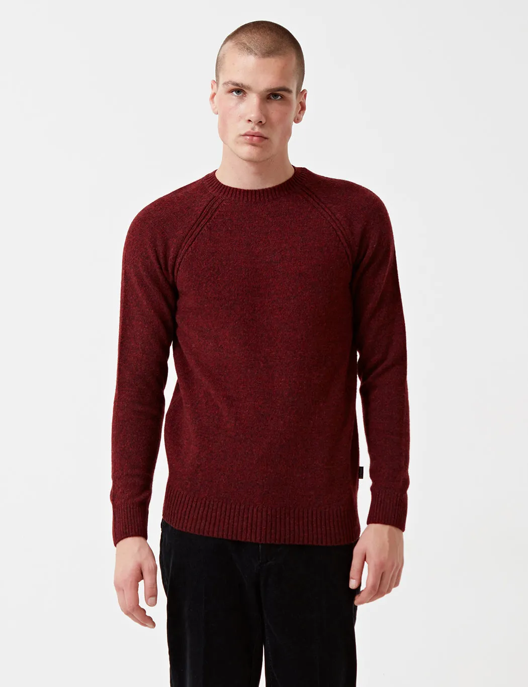 Barbour Rydal Knit Jumper (Wool) - Rich Red