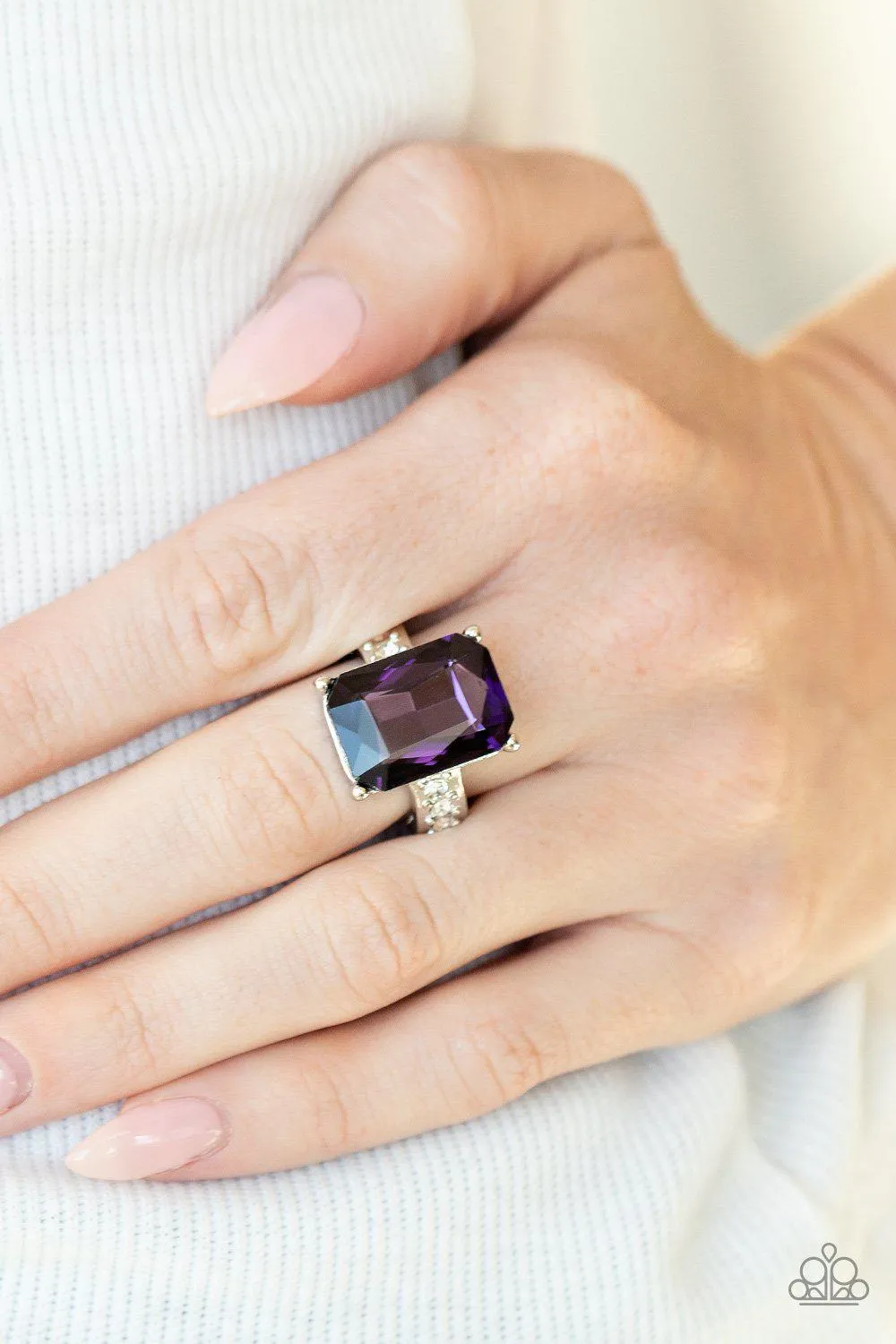 Bring Down the POWERHOUSE Purple Ring - Paparazzi Accessories