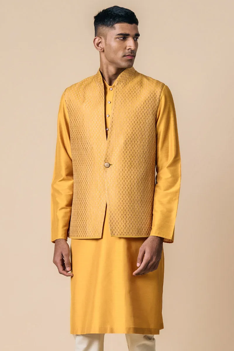 Brocade Kurta Bundi Set