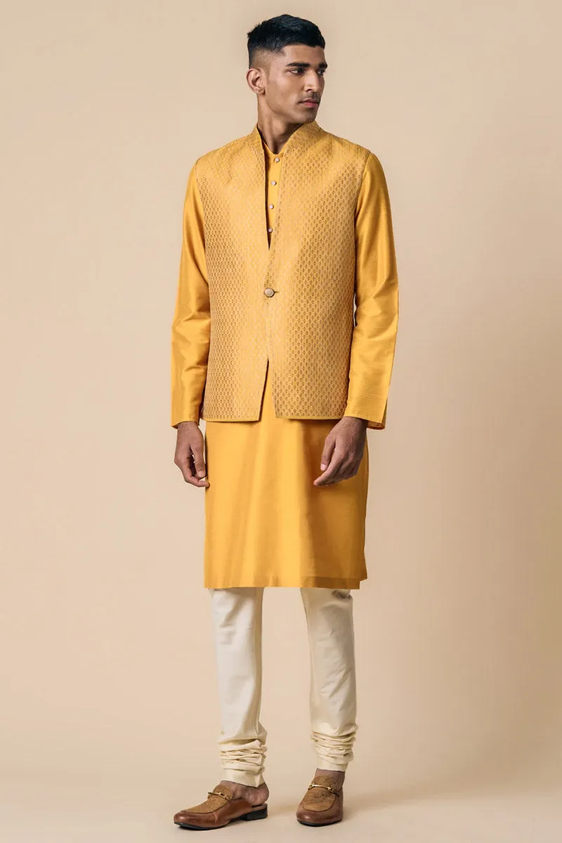 Brocade Kurta Bundi Set