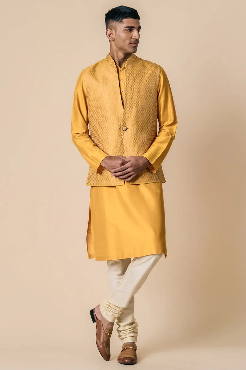 Brocade Kurta Bundi Set