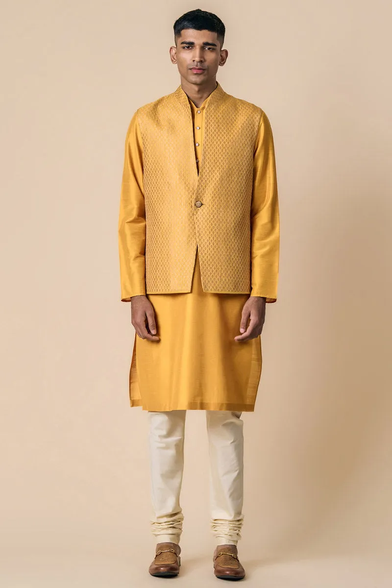 Brocade Kurta Bundi Set