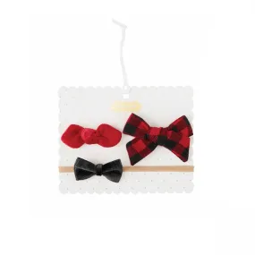 Buffalo Check Hair Clip & Headband Set