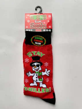 Christmas Santa Socks Red stay chilled