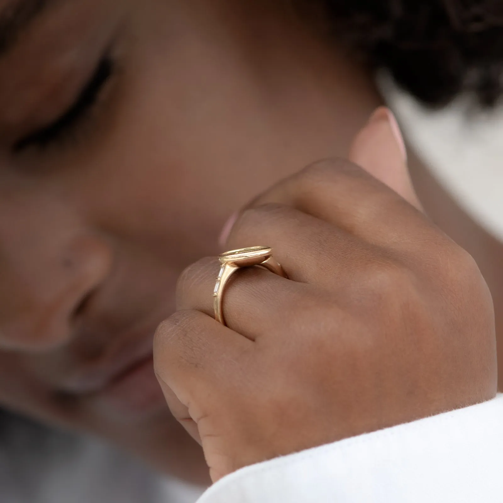 Cluster Engagement Ring with Marquise Diamond Petals