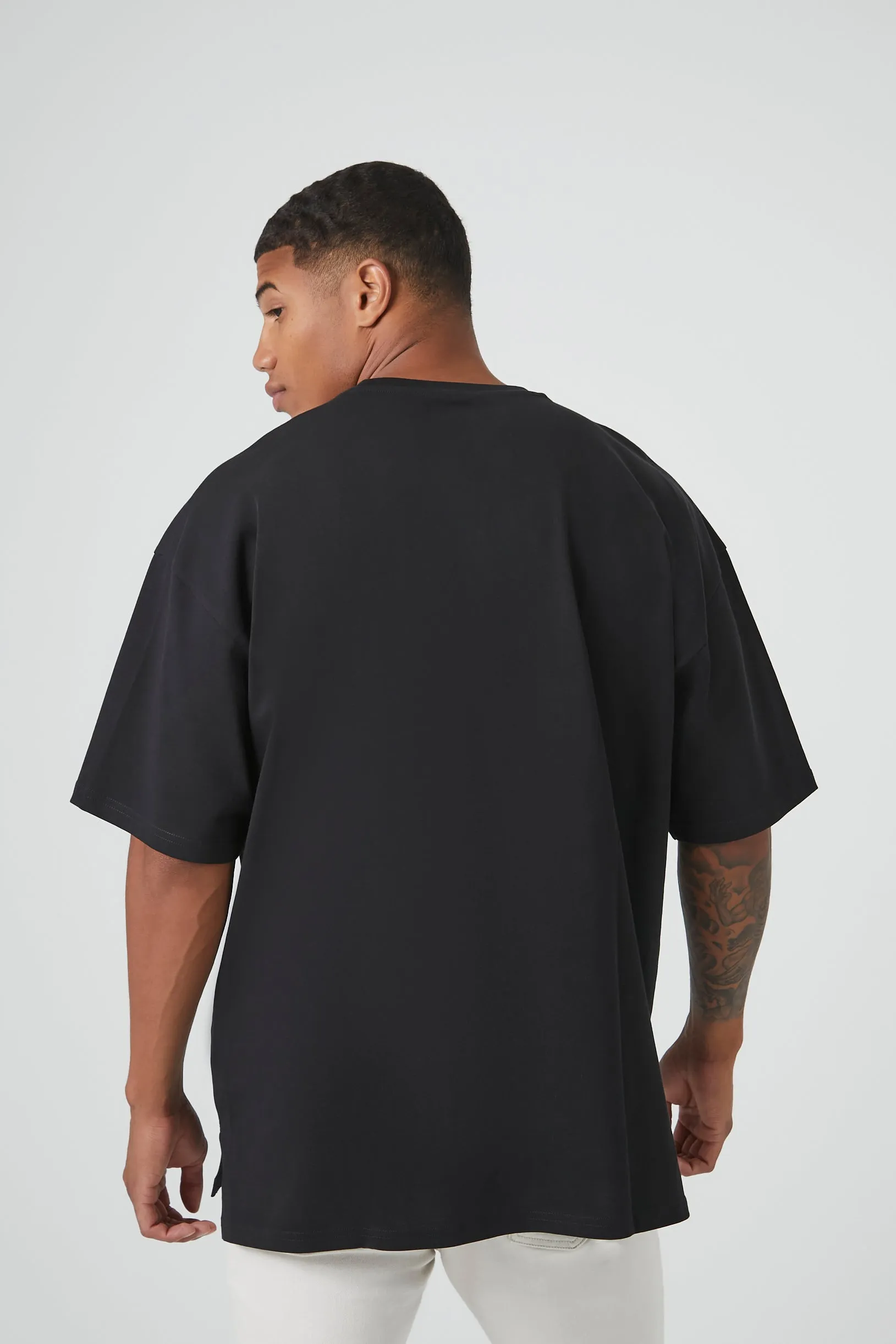 Cotton Crew High-Low Hem Tee