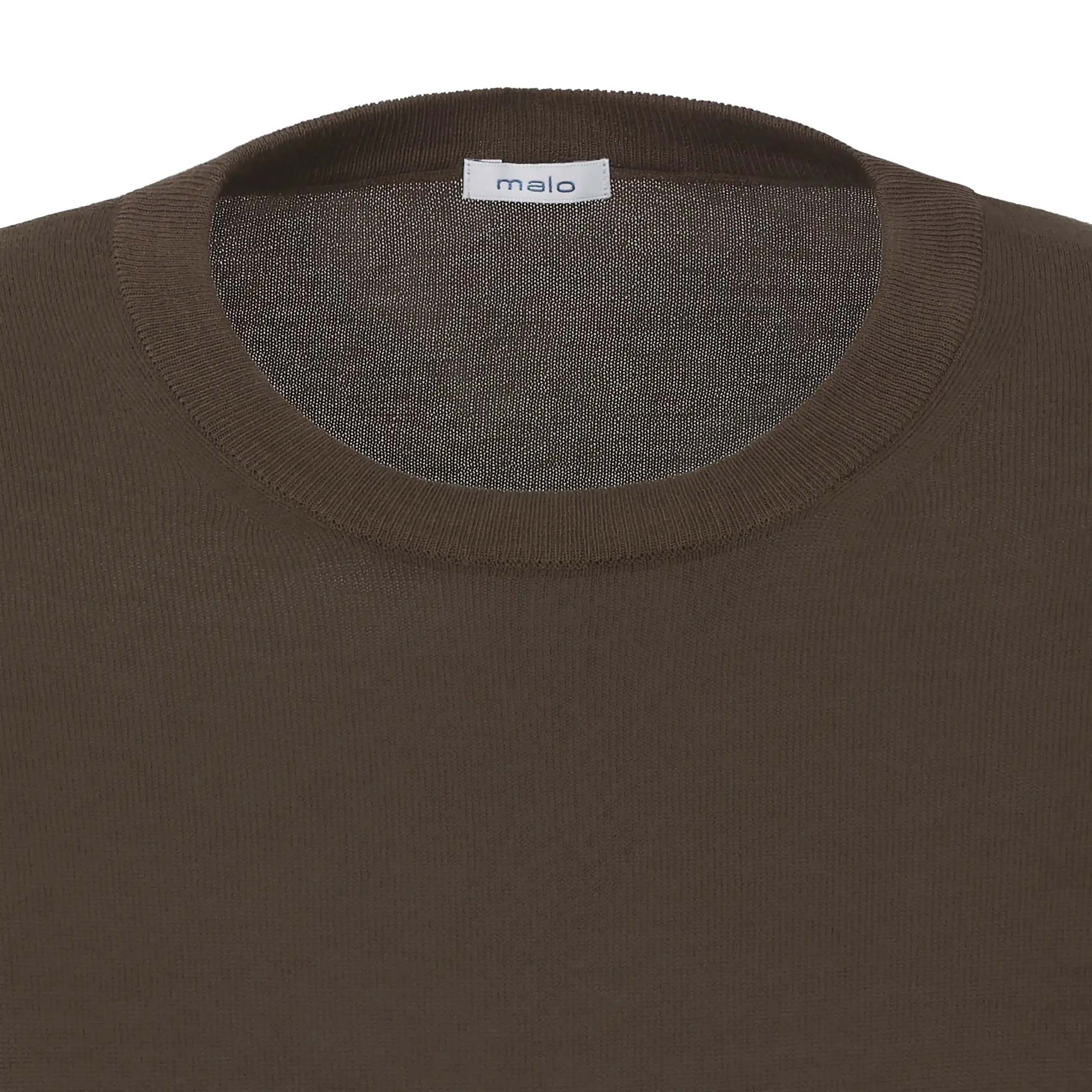 Cotton T-Shirt Sweater in Earth Brown