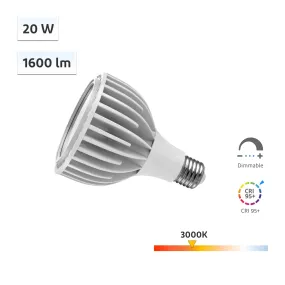 CRI-MAX CRI 95  20W Dimmable PAR30 LED Bulb 3000K