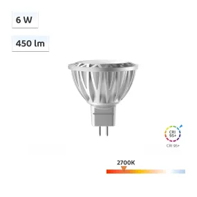 CRI-MAX CRI 95  MR16 6W LED Spotlight 2700K - 6pcs