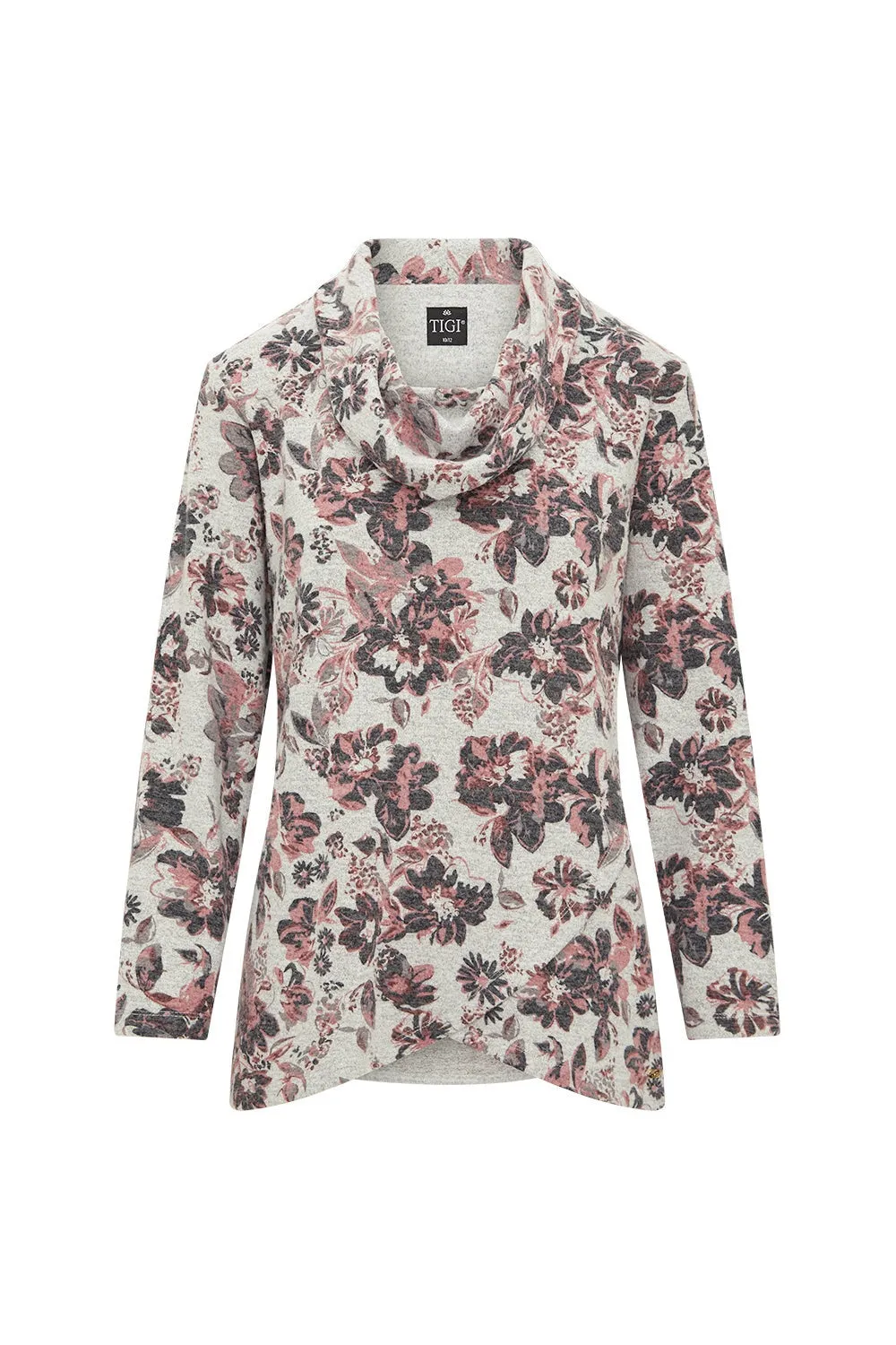 Cross Over All Over Print Floral Top