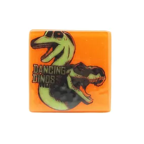 Dancing Dinos Glass Coaster