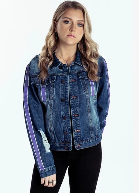 Delilah Denim Jacket Purple