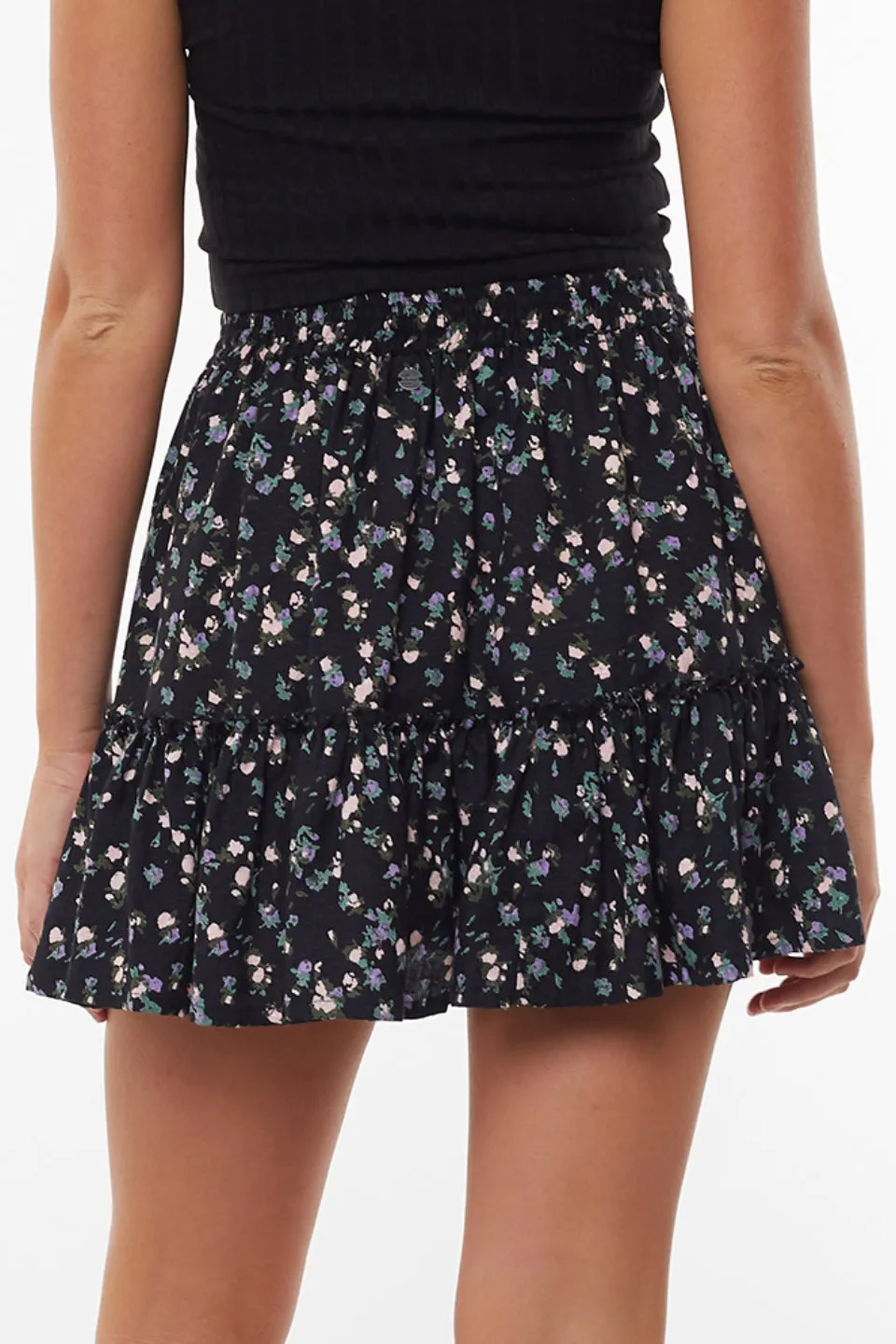 Doily Black Ditsy Frill Hem Skirt