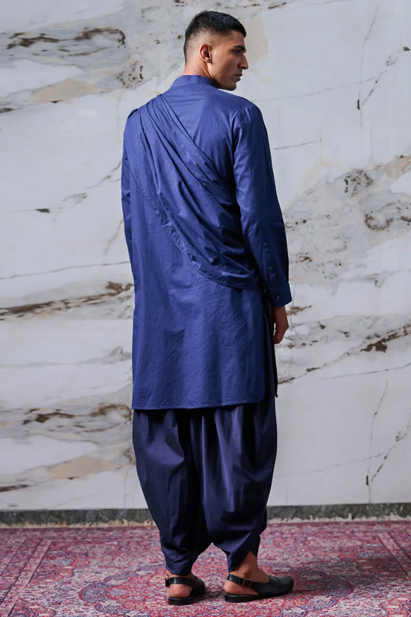 Draperd Kurta With Dhoti