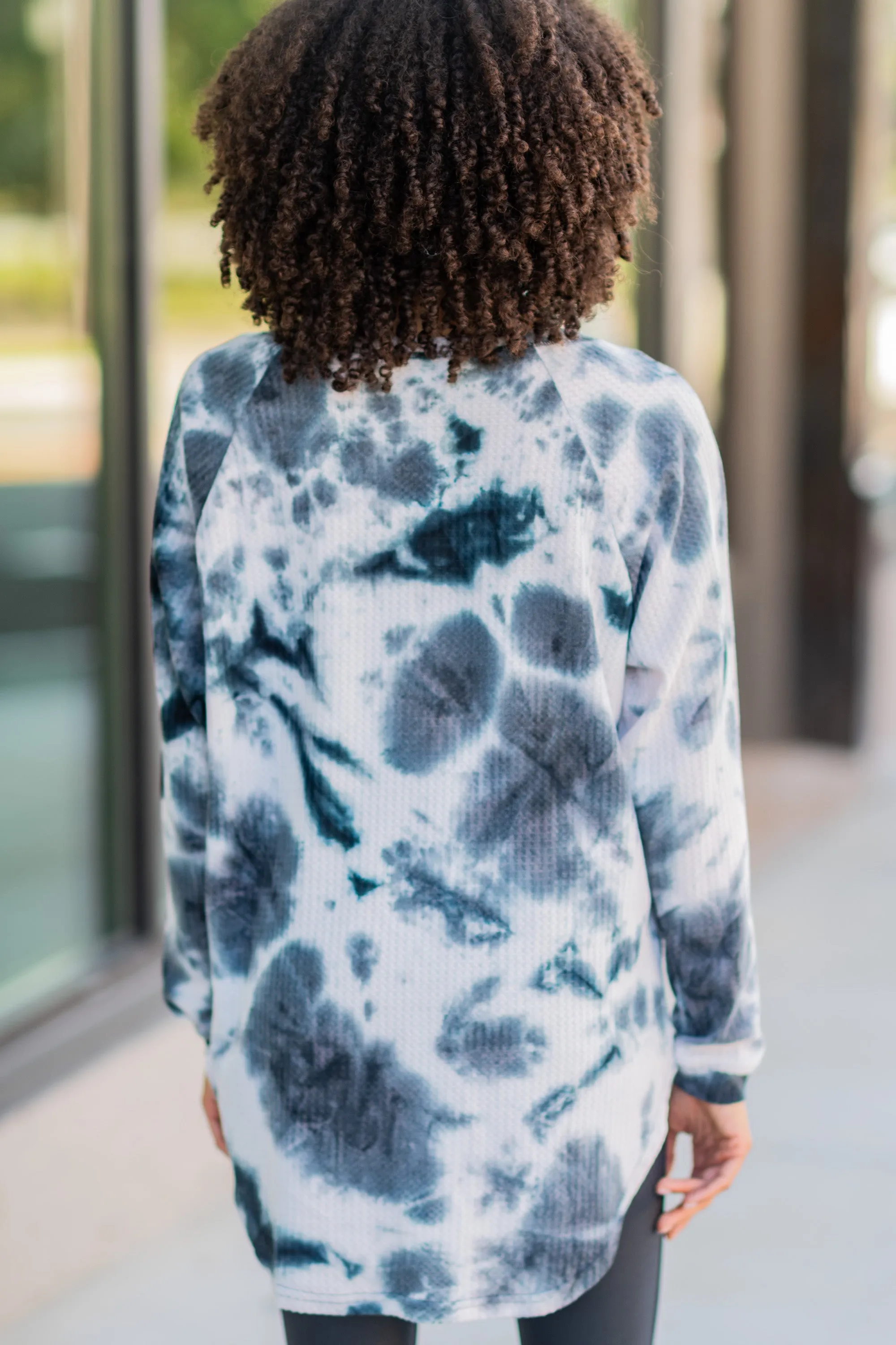 Easy Like Sunday Black Tie Dye Tunic