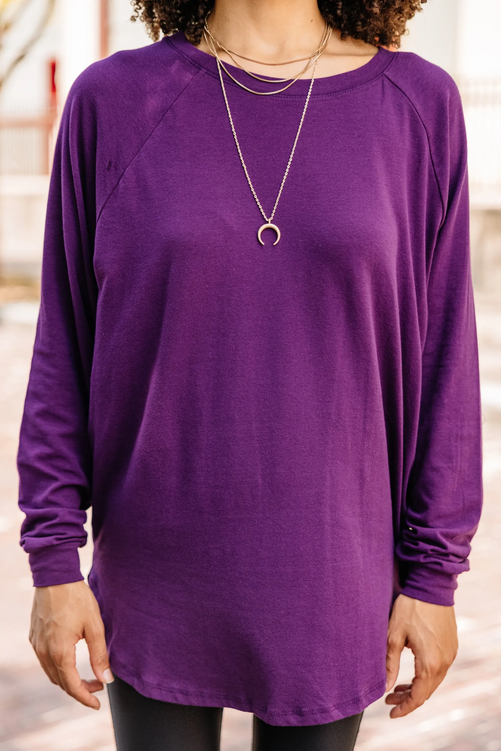 Easy Like Sunday Eggplant Purple Tunic