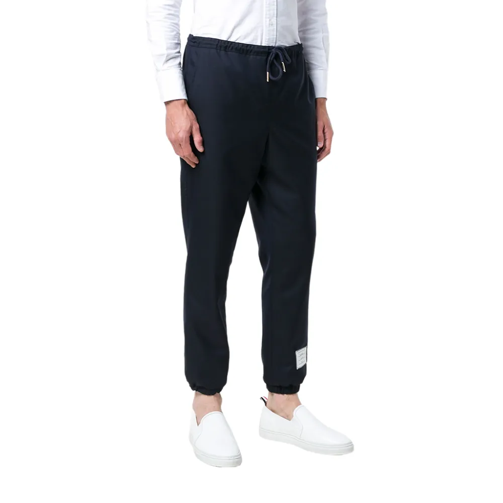 Elastic Hem Wool Track Trouser