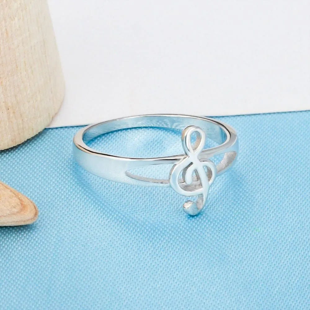 Elegant Musical Notes Rings Size 9 For Women