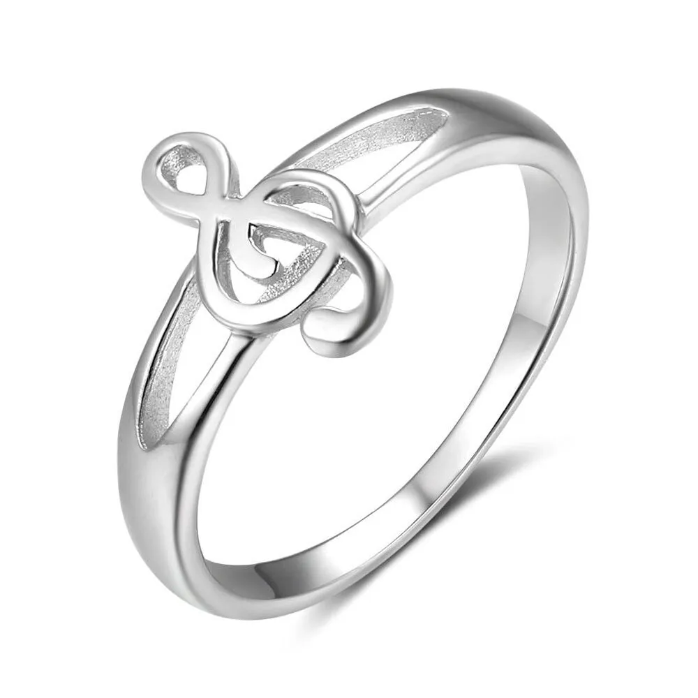 Elegant Musical Notes Rings Size 9 For Women