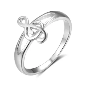 Elegant Musical Notes Rings Size 9 For Women