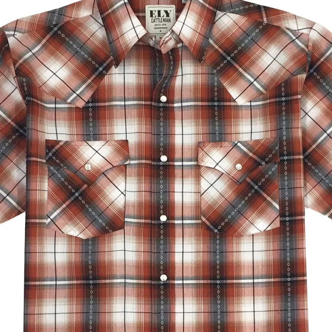 Ely Cattleman Men's Plaid Snap Shirt