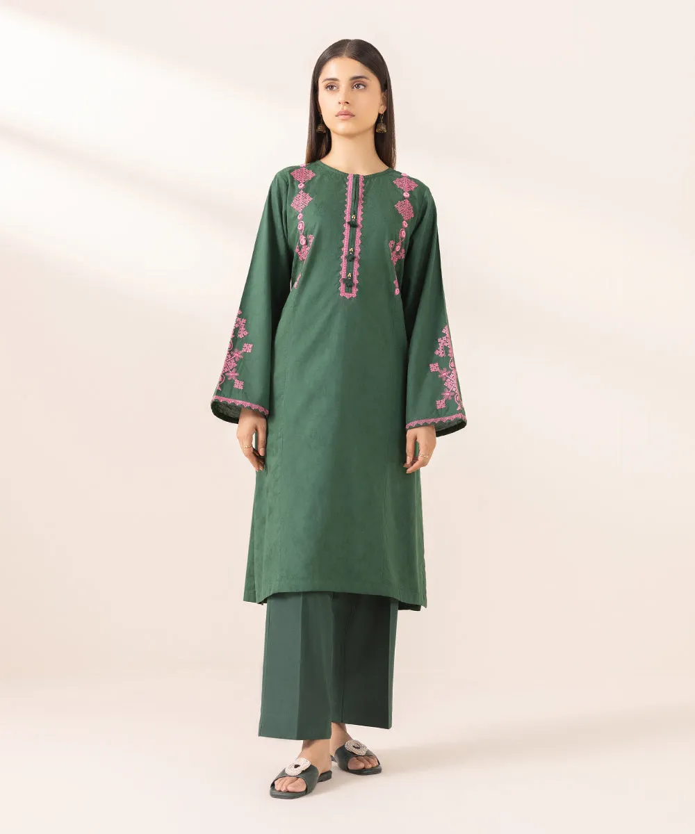 Embroidered Cotton Jacquard Shirt