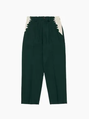 Embroidered Western Trousers Green