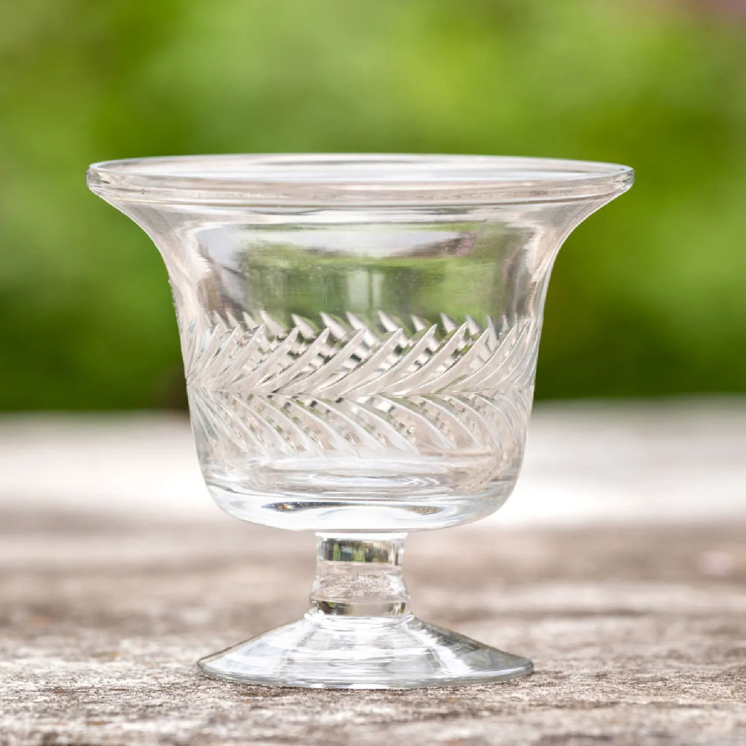 Etched Glass Petite Urn