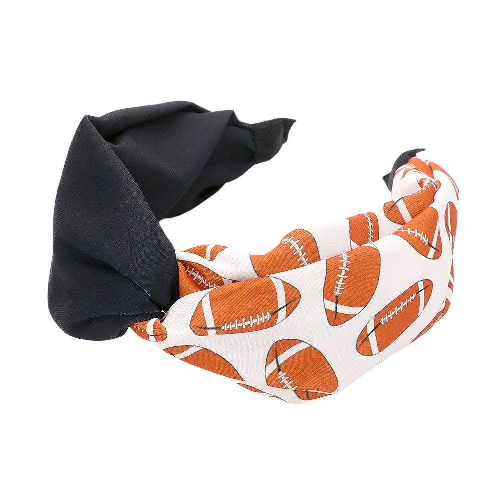 Game Day Football Patterned Twisted Headband