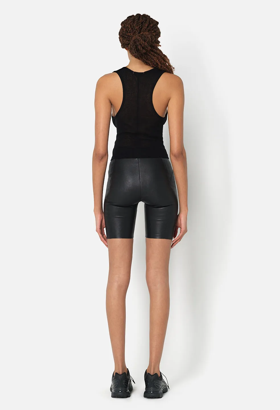 Gauze Rib Tank / Black